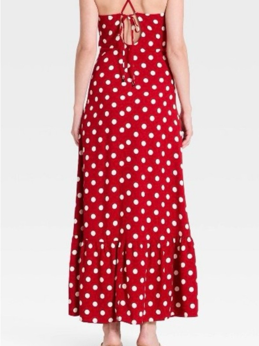 a new day Red and White Polka Dot Strapless Maxi Dress - Picture 2 of 6